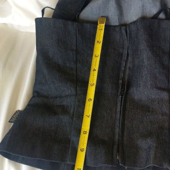 XOXO Denim Jewelled  Neck Halter Top - Picture 10 of 11